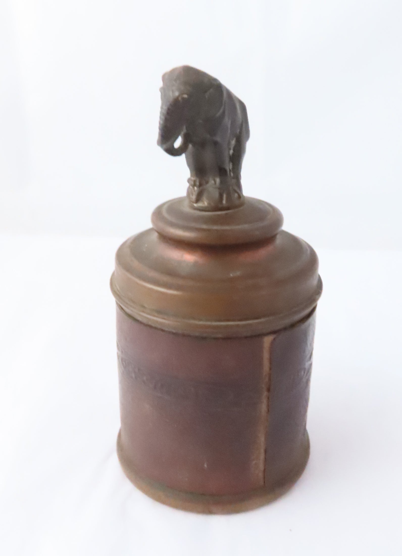 elephant cigarette dispenser Bronze Elephant Leather Covered Metal Cigarette Holder