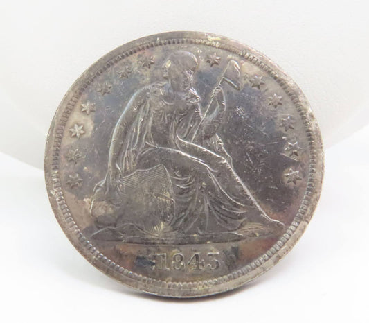1843 Toned Seated Liberty Silver Dollar
