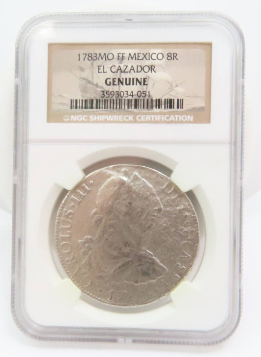 1783 El Cazador NGC Shipwreck Silver 8 Reales
