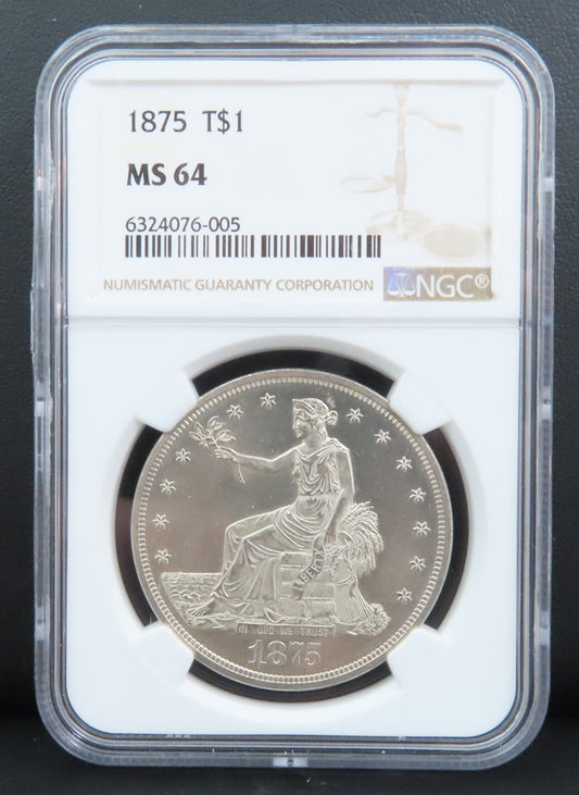 1875 NGC MS 64 US Trade Dollar
