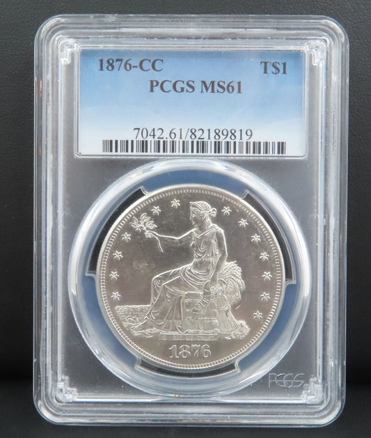 1876 CC PCGS MS 61 US Trade Dollar