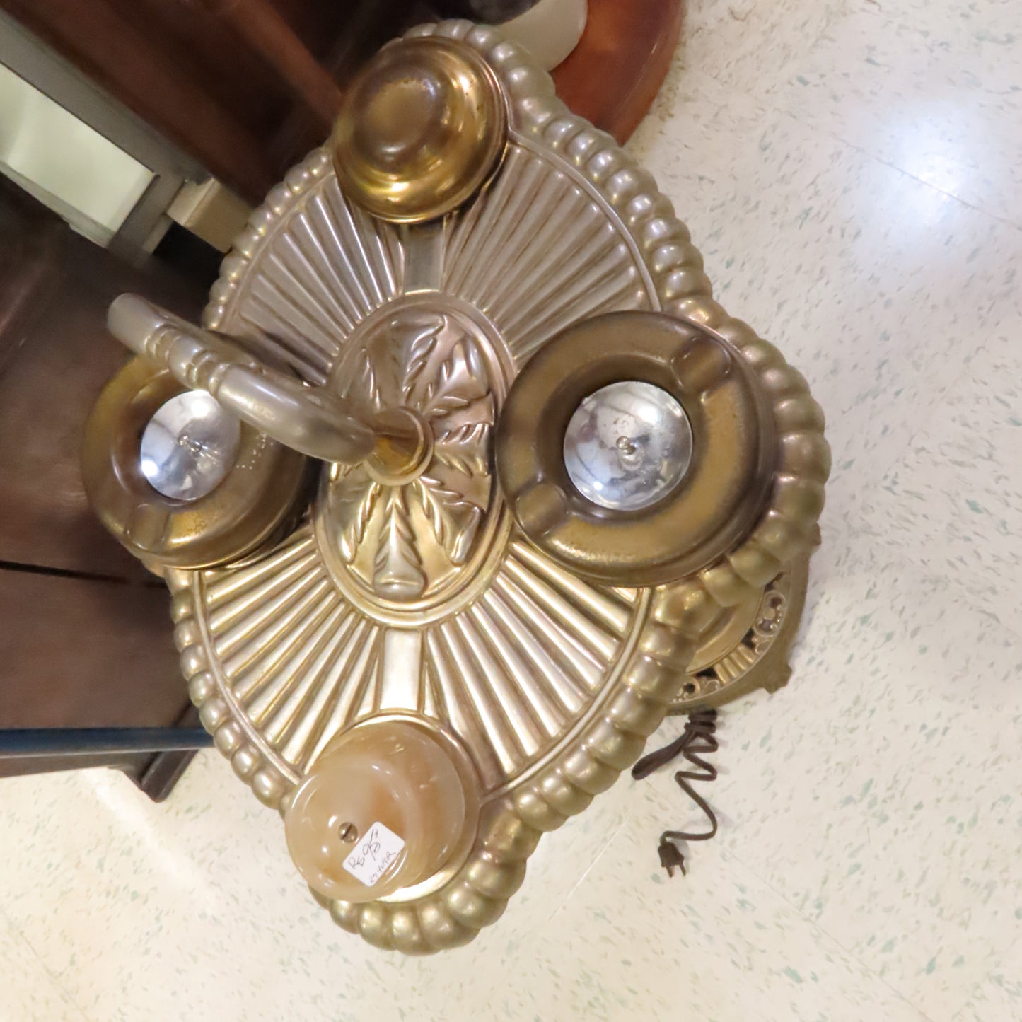 Vintage Retro Smoking Stand Lamp Metal and plastic design
