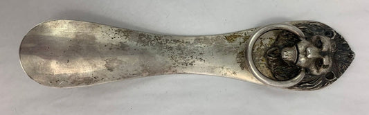 Detailed Sterling Lion’s Head Shoe Horn