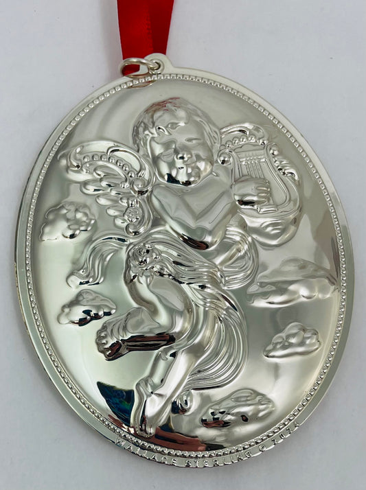 Wallace 2024 Sterling Grande Baroque Angel Ornament