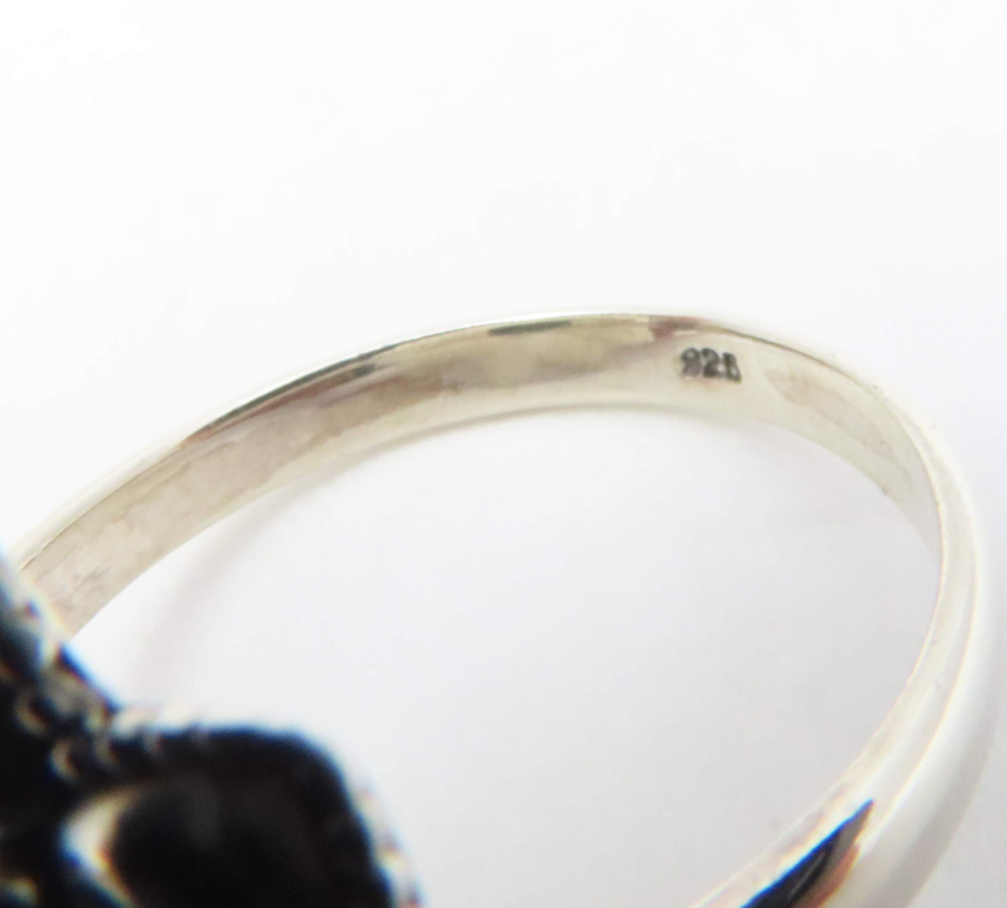 Sterling Silver Turquoise Flower Ring Size 11.25