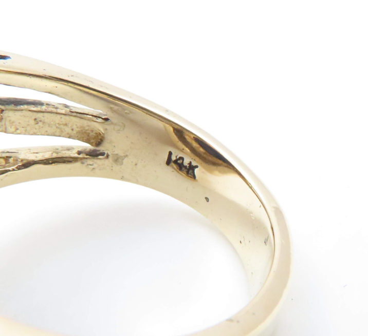 14k Yellow Gold 17.5x12mm Lapis Ring Size 7