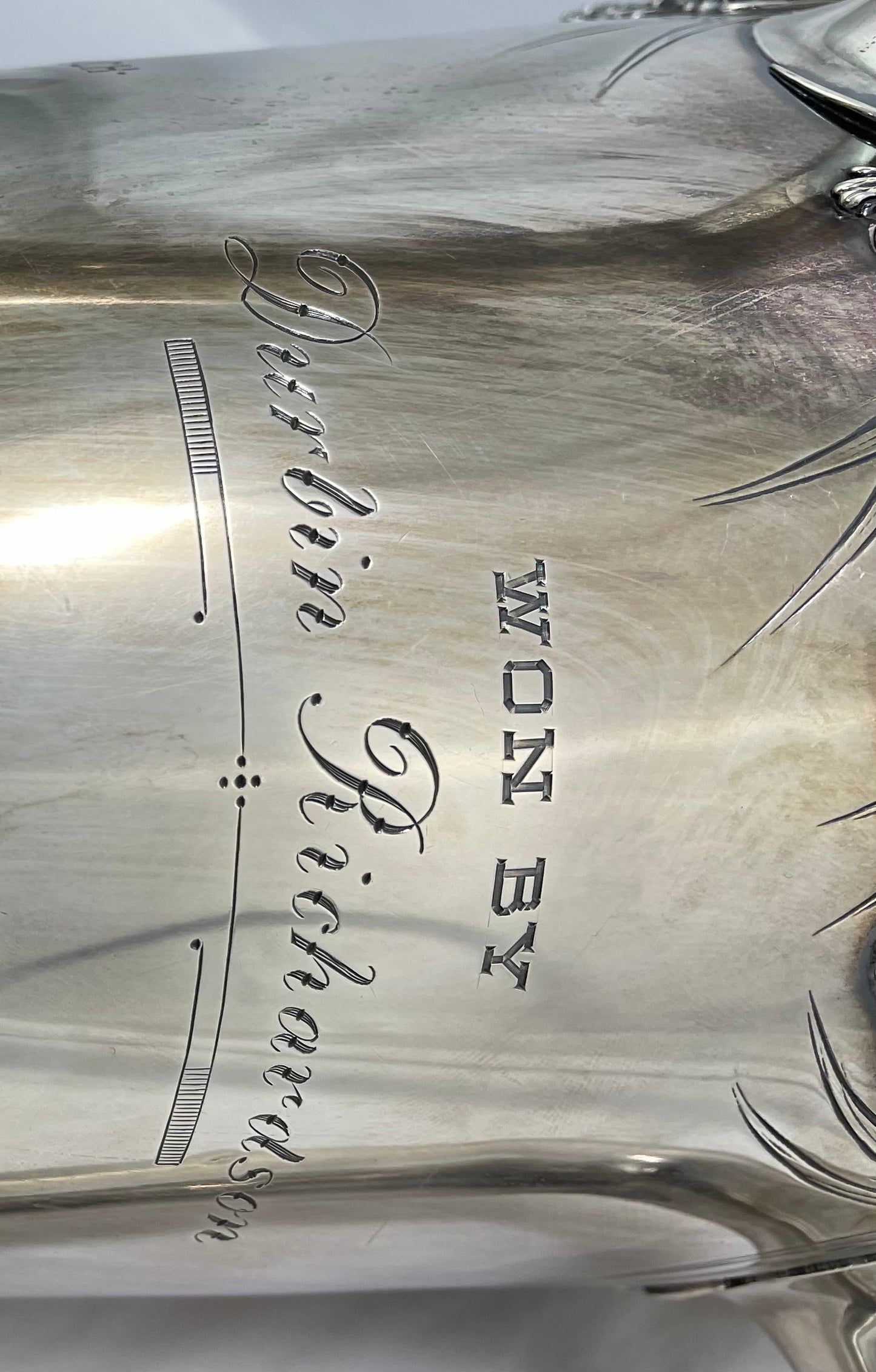 Gorham Sterling Trophy / Loving Cup with Pinecone Detail