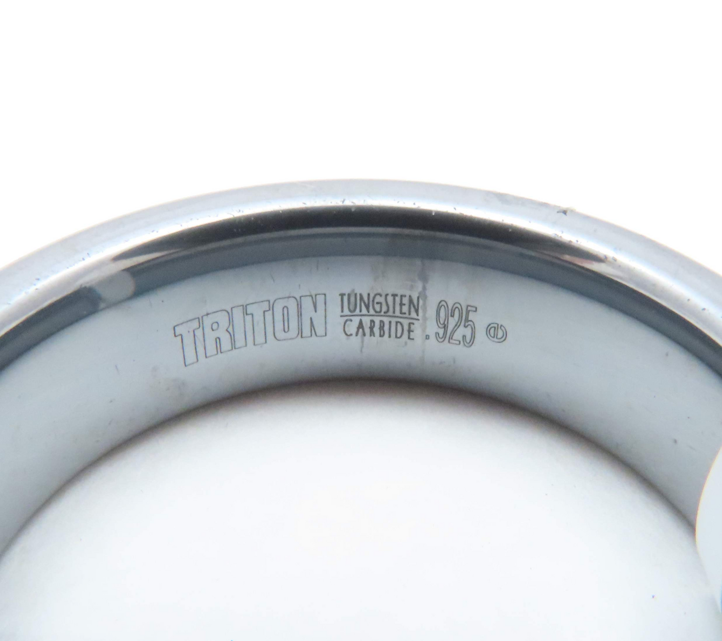 Tungsten & Sterling Silver 1/4ctw Diamond Band Size 11.75