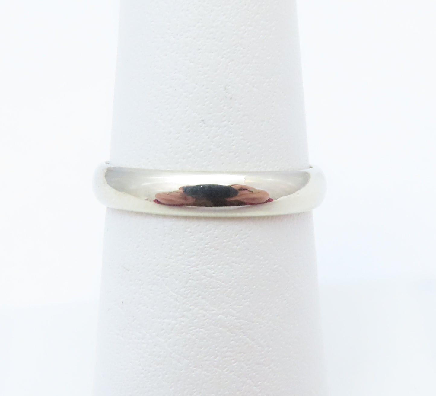 14K White Gold ~2.8MM Wide Plain Wedding Band Ring Size 7