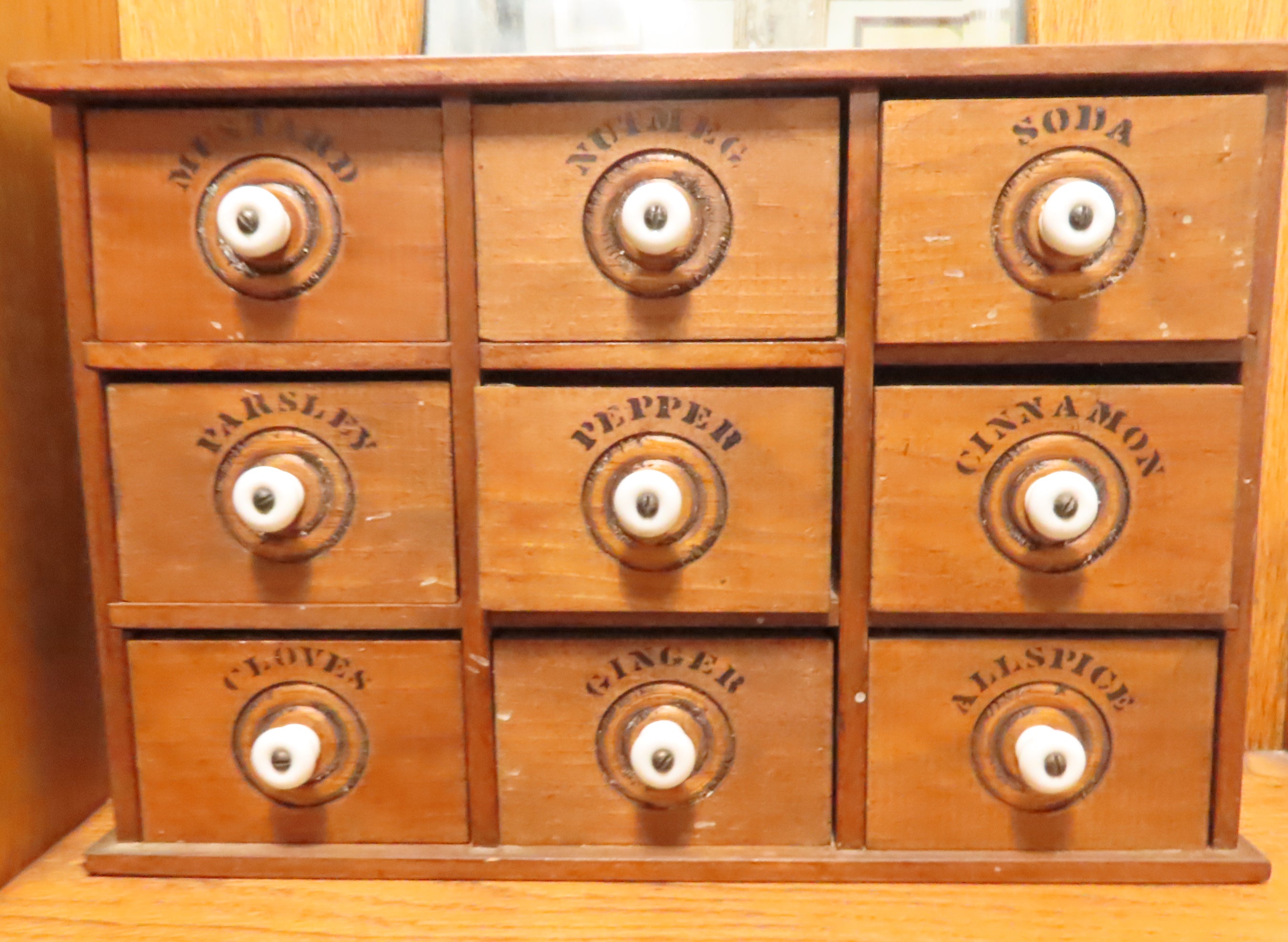 Antique 9 Drawer Spice Wood Spice Box – Rocky's Gold Silver & Antiques