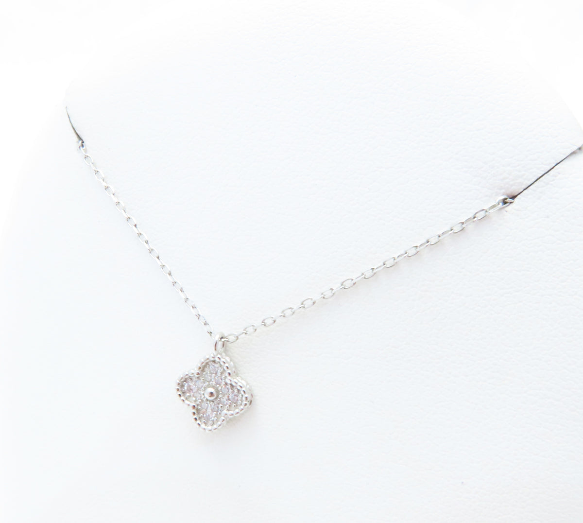 Sterling Silver Quatrefoil Adjustable 16-18" Necklace