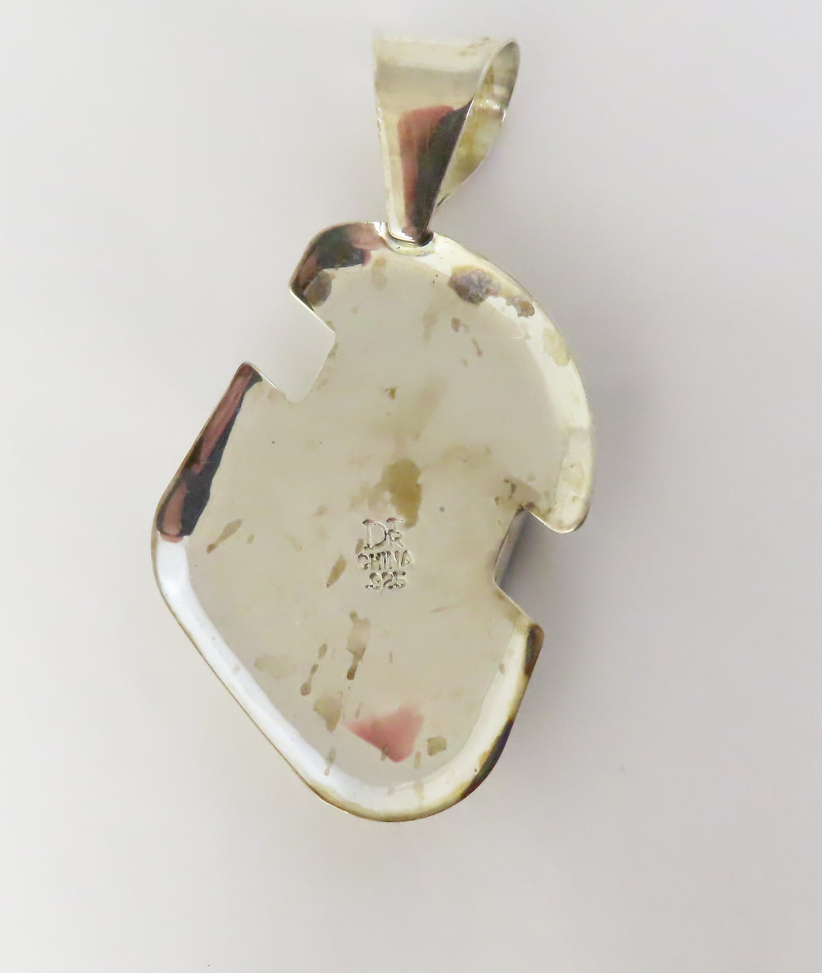 Desert Rose Co. Sterling Silver Chrysocolla Modernist Pendant 2.75"