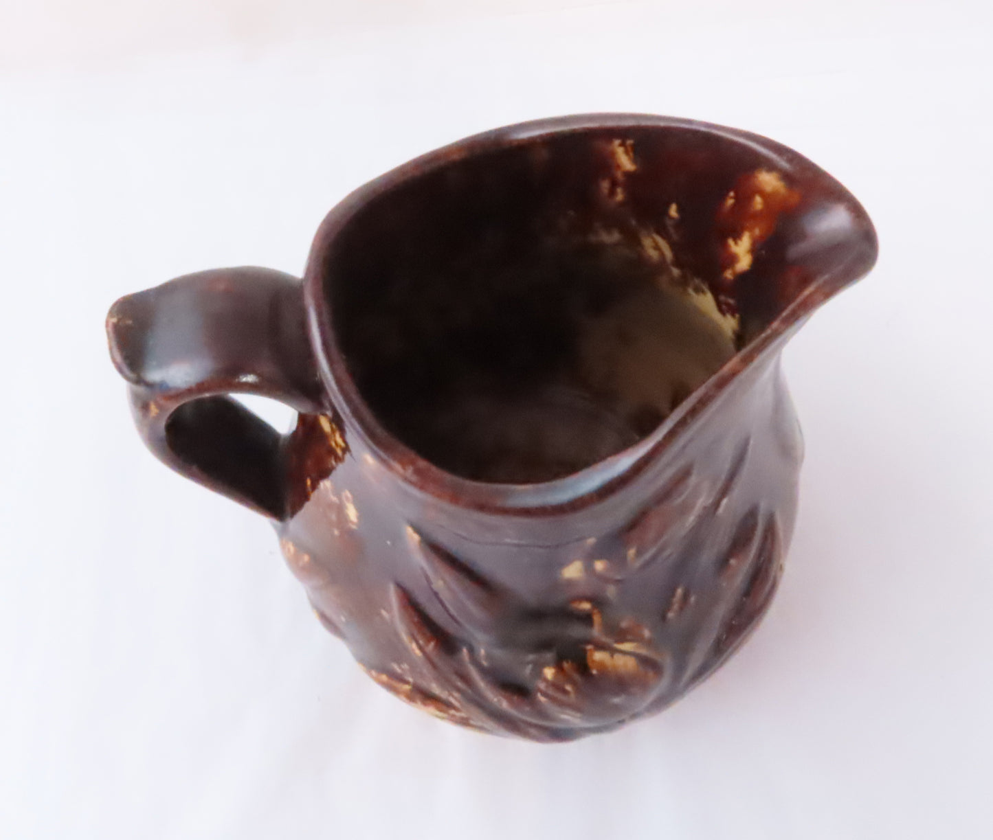 Antique Bennington Ware Tulip Pattern Pitcher