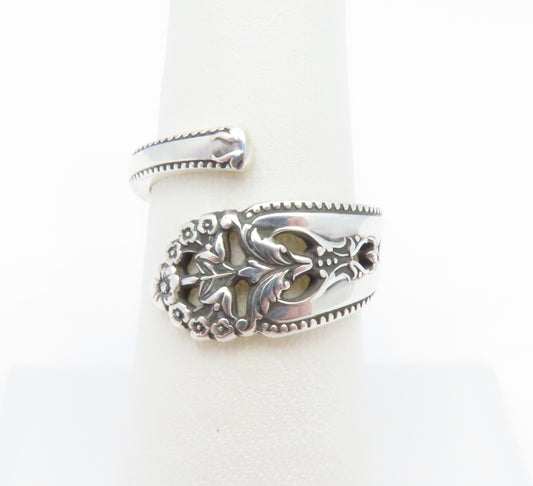 Sterling Silver Queens Lace Spoon Ring Size 7