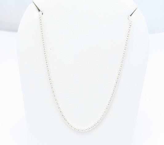 Sterling Silver Popcorn Chain Necklace (20”)