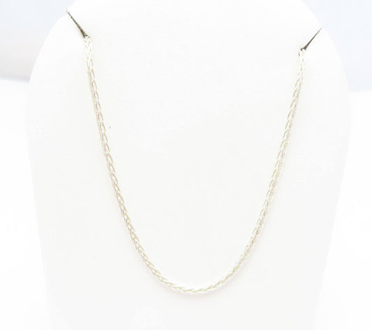 Sterling Silver Wheat Chain Necklace (22”)