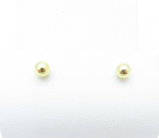 Sterling Silver Vermeil Ball Stud Earrings