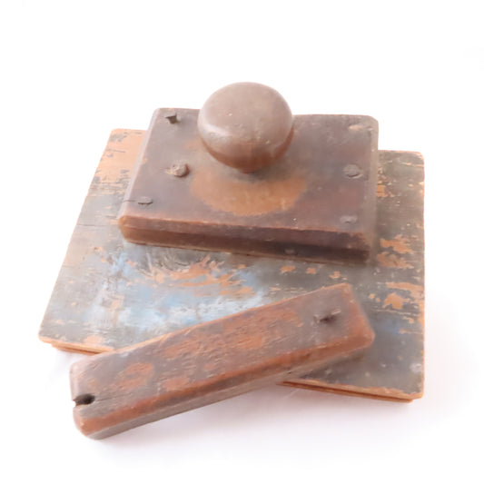 Early ALL Wood Hand Made door knob & latch