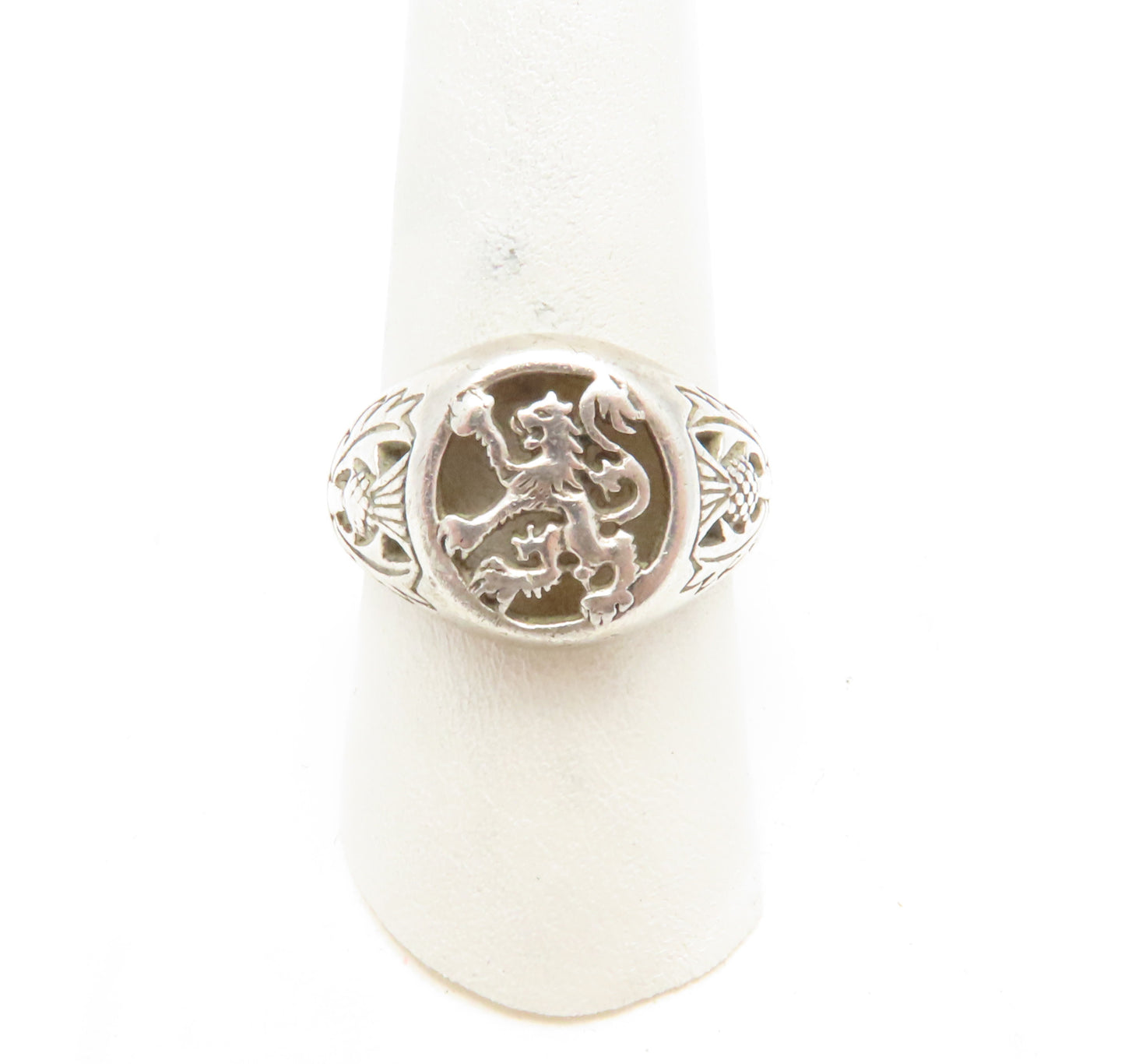Sterling Silver Lion Cutout Ring Size 9.5