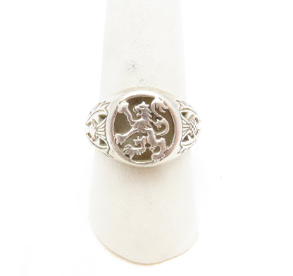 Sterling Silver Lion Cutout Ring Size 9.5