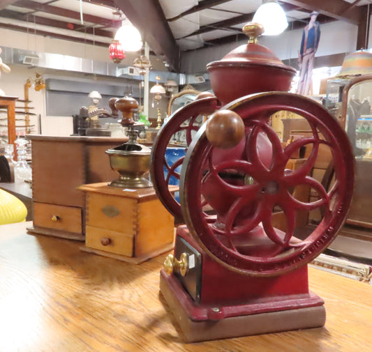 Vintage John Wright Cast Iron Coffee Grinder