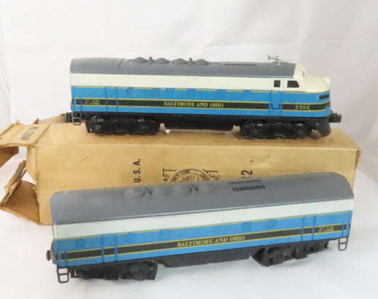 Lionel #2368-12 Post War Baltimore & Ohio Engine & #2368C Car Pair Boxes.