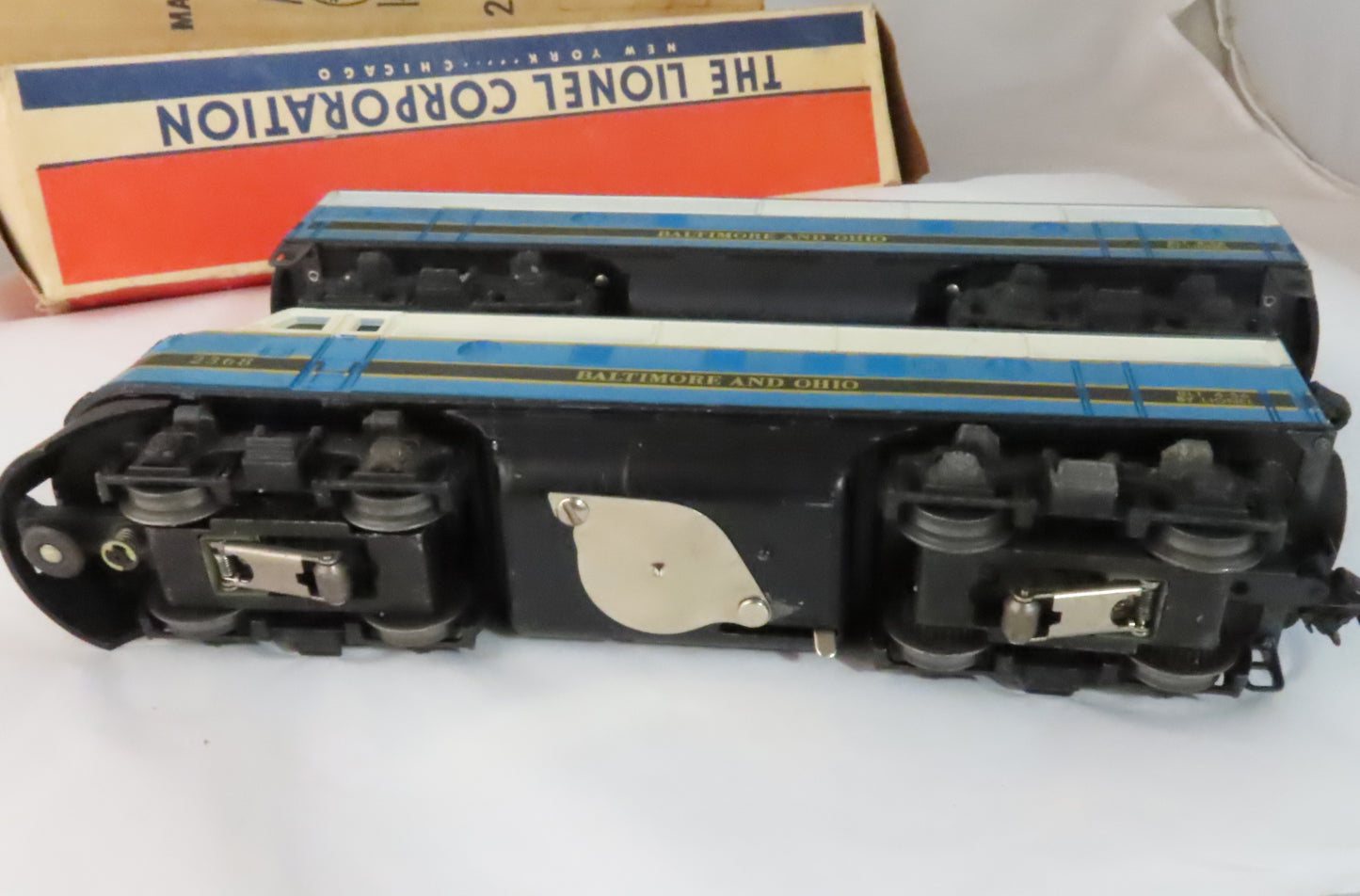Lionel #2368-12 Post War Baltimore & Ohio Engine & #2368C Car Pair Boxes.