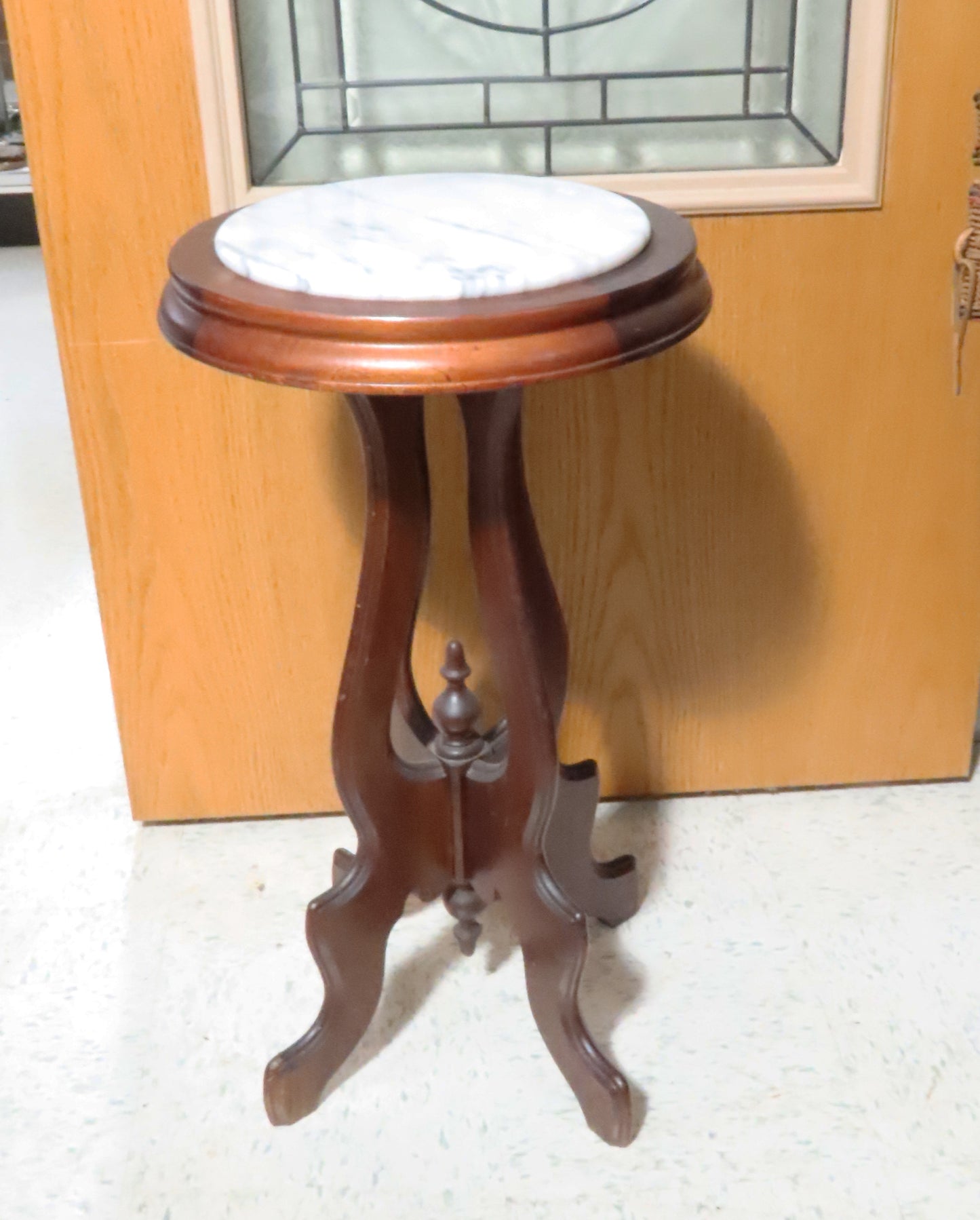 Marble Top Side Table Plant Stand