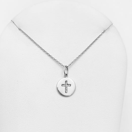 Sterling Silver Cross Pendant with 18" Chain