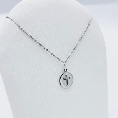 Sterling Silver Cross Pendant with 18" Chain