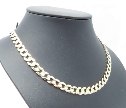 10k Yellow Gold 8.5mm Curb Link Chain 23”