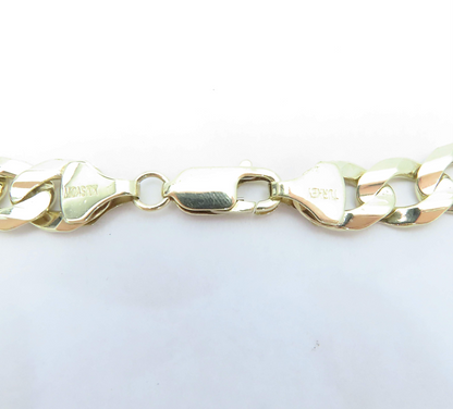 10k Yellow Gold 8.5mm Curb Link Chain 23”