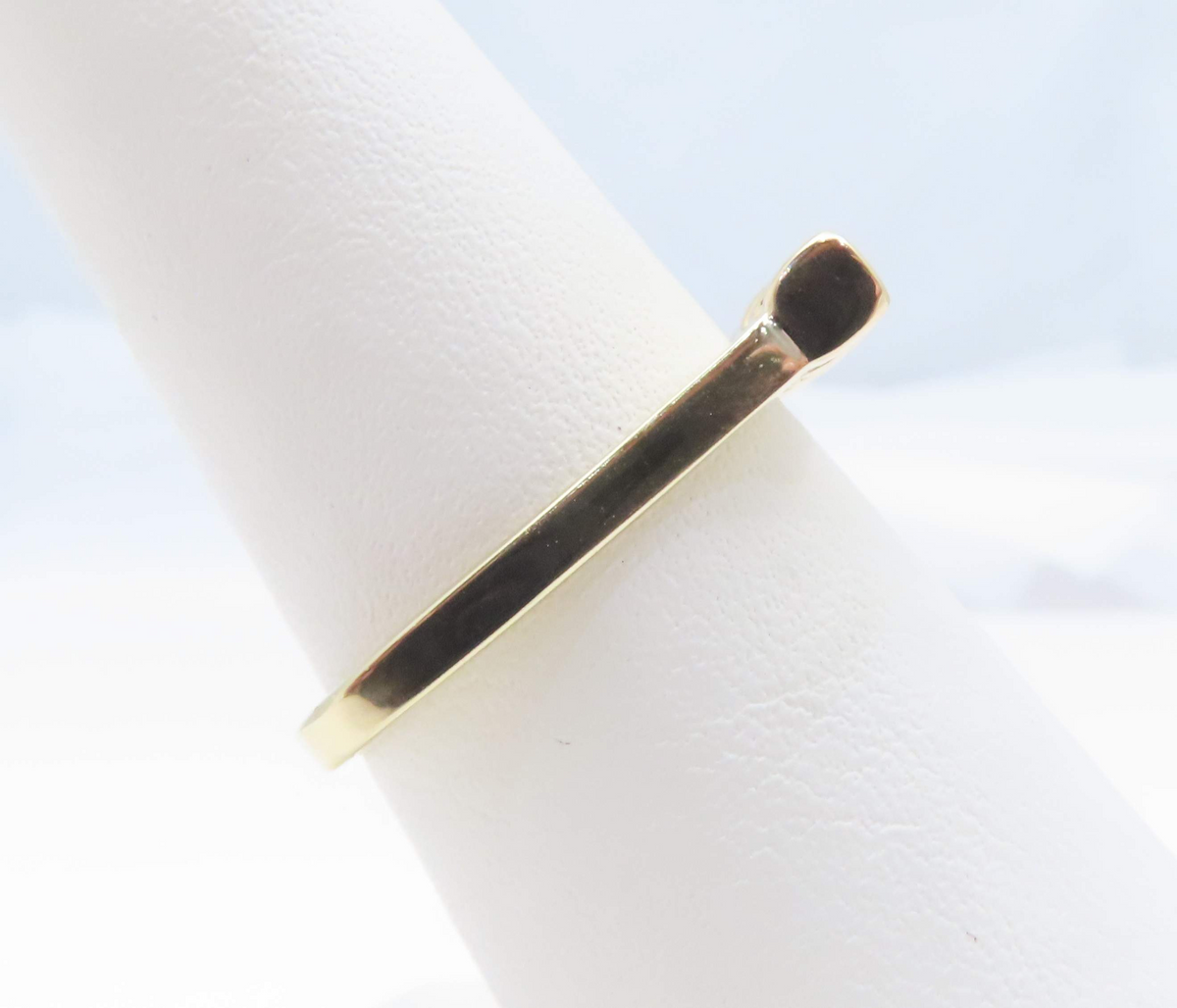 14k Yellow Gold ~3/8ctw Diamond 5 Stone Euro Shank Band Size 7.25