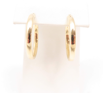 14k Yellow Gold 1 ¼” Hoop Earrings