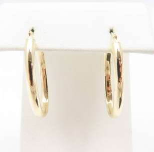 14kyg 1 1/8” Oval Hoop Earrings