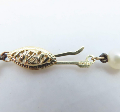 14k Yellow Gold Pearl Bracelet 7.25”