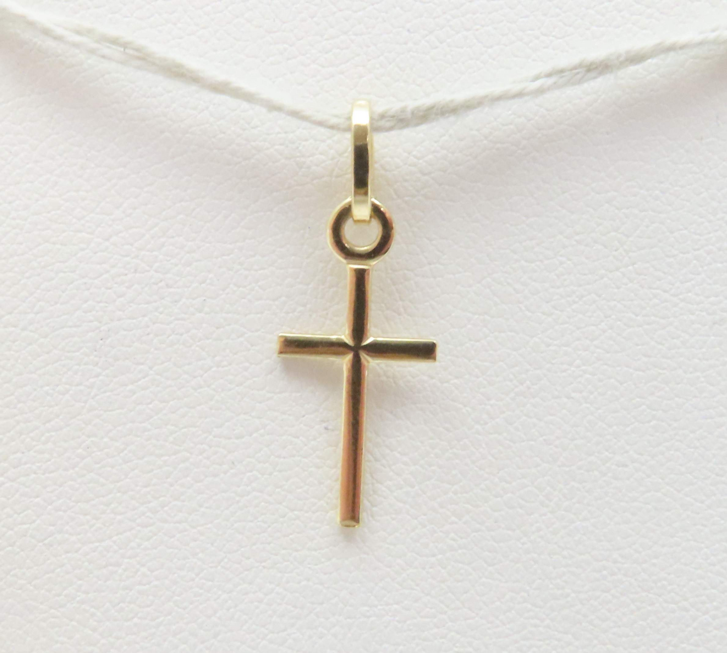 14k Yellow Gold Cross Pendant 1"
