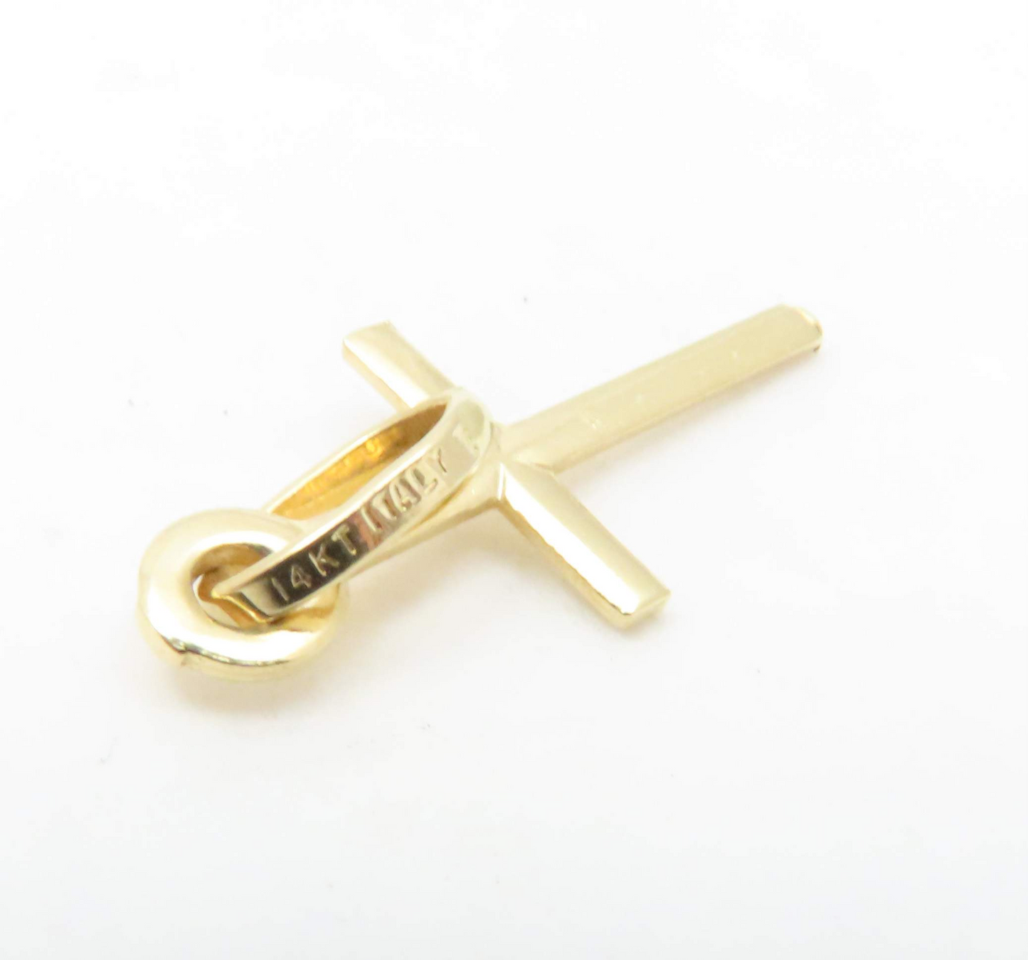 14k Yellow Gold Cross Pendant 1"