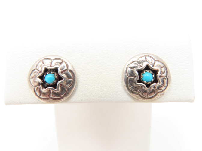 Sterling Silver Turquoise Stud Earrings