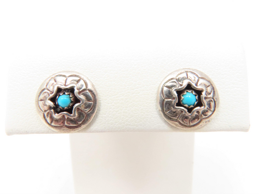Sterling Silver Turquoise Stud Earrings