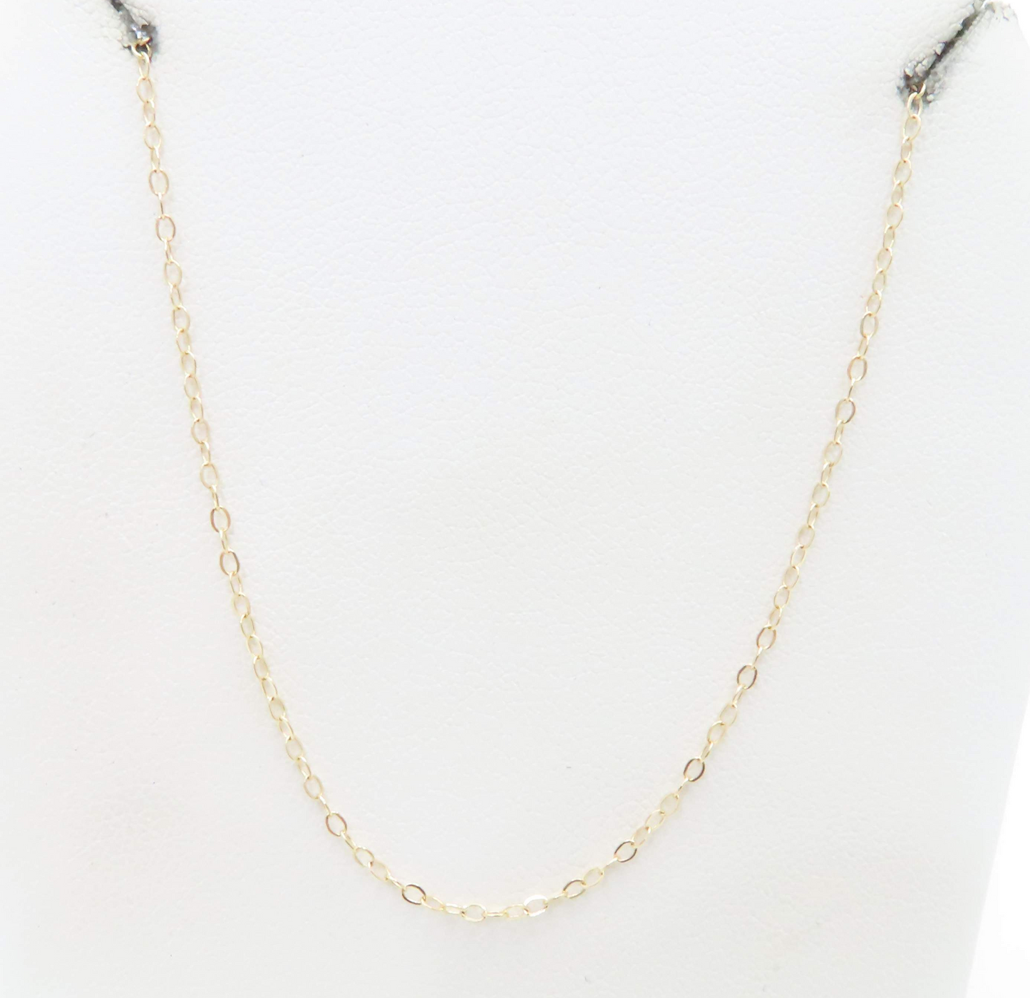 14k Yellow Gold 18” Flat Cable Link Chain