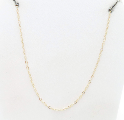 14k Yellow Gold 18” Flat Cable Link Chain
